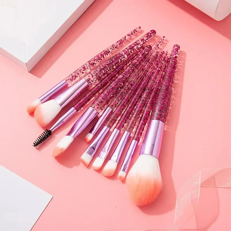 Christmas gifts 10PCS Makeup Brush Set Professional Super soft detail - Sally Makeup Accessories
