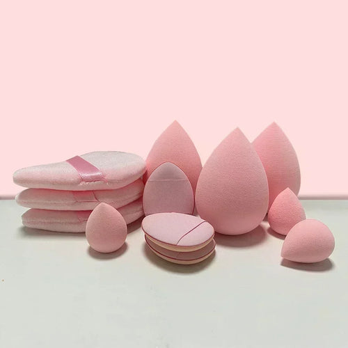 12Pcs Makeup Sponge Blender Beauty Egg Set Foundation Sponges Liquid