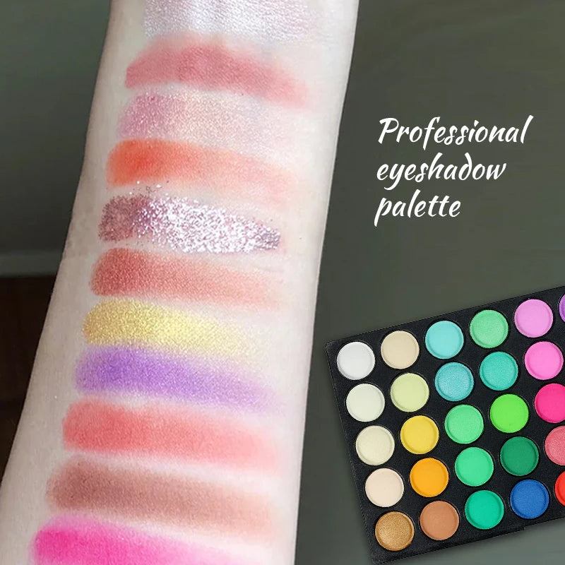 120 Colors Matte Shimmer Eyeshadow Palette Natural Waterproof Lasting - Sally Makeup Accessories