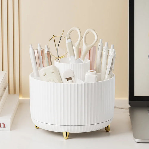 360 Rotating Makeup Desktop Cosmetic Storage Box Organizer Large - Sally Makeup Accessories