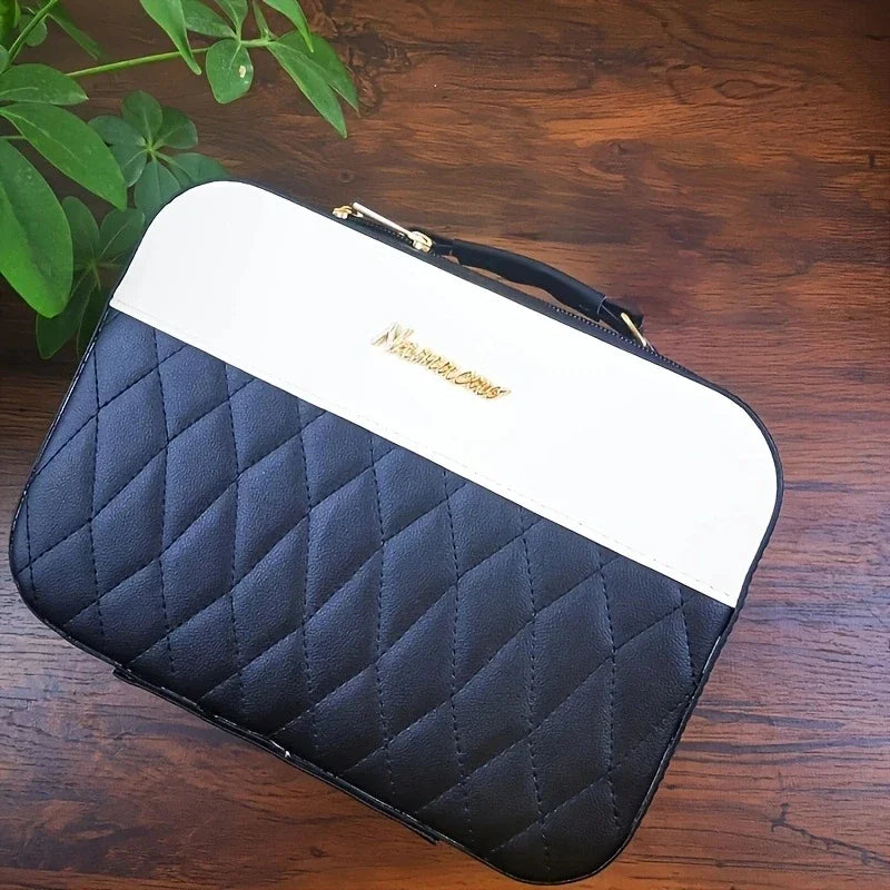 1pc Smart LED Cosmetic Case With Mirror Travel Makeup Bag Large - Sally Makeup Accessories