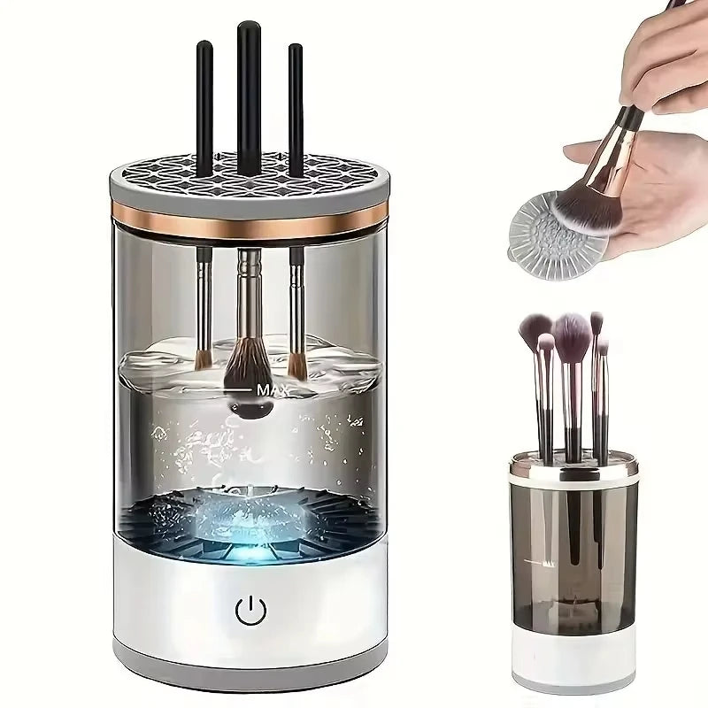 3 In 1 Electric Makeup Brush Cleaner USB Plug Portable Eyeshadow - Sally Makeup Accessories