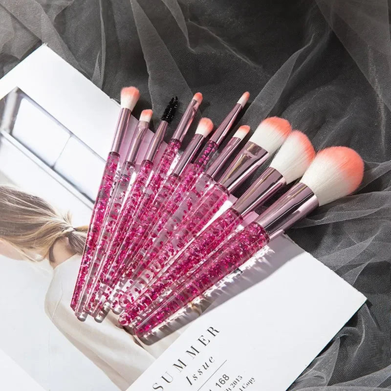 Christmas gifts 10PCS Makeup Brush Set Professional Super soft detail - Sally Makeup Accessories