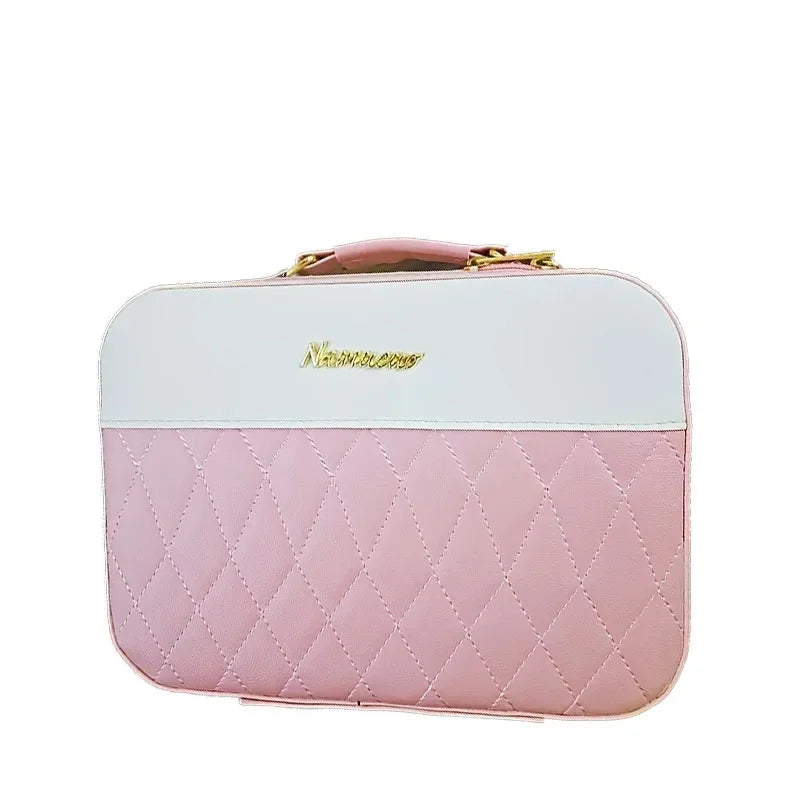 1pc Smart LED Cosmetic Case With Mirror Travel Makeup Bag Large - Sally Makeup Accessories