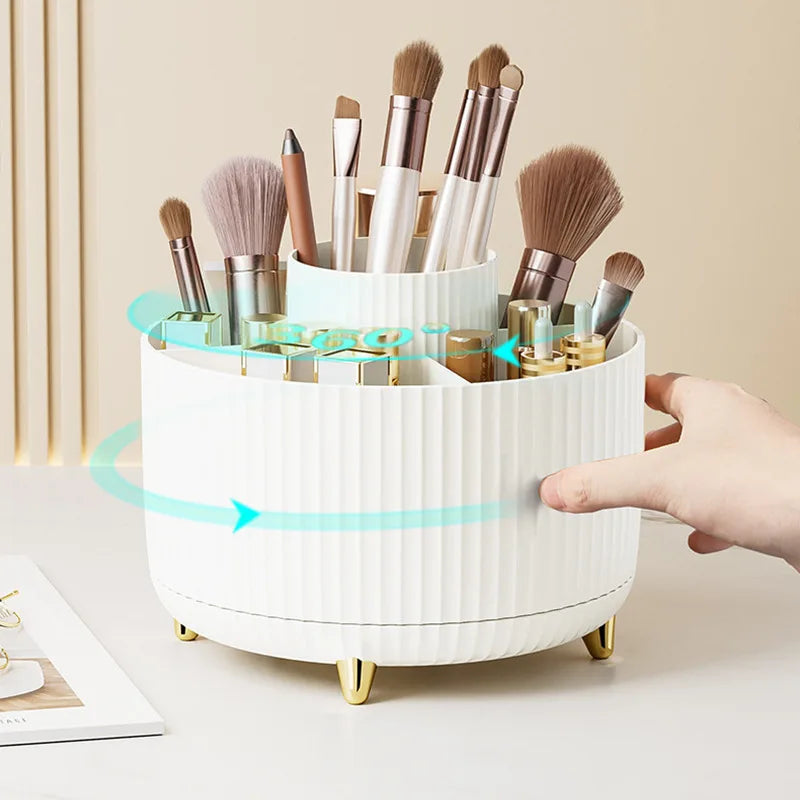 360 Rotating Makeup Desktop Cosmetic Storage Box Organizer Large - Sally Makeup Accessories