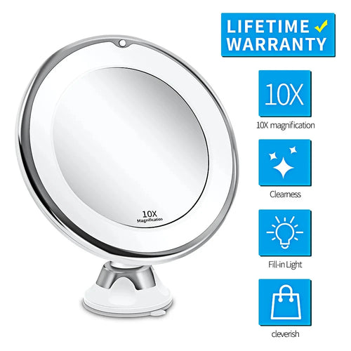 10x Magnifying Vanity Mirror with Lights Touch Screen LED Lighting - Sally Makeup Accessories