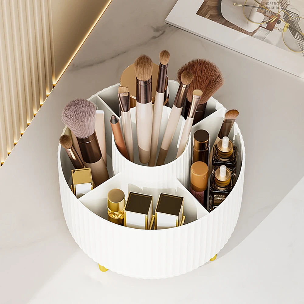 360 Rotating Makeup Desktop Cosmetic Storage Box Organizer Large - Sally Makeup Accessories