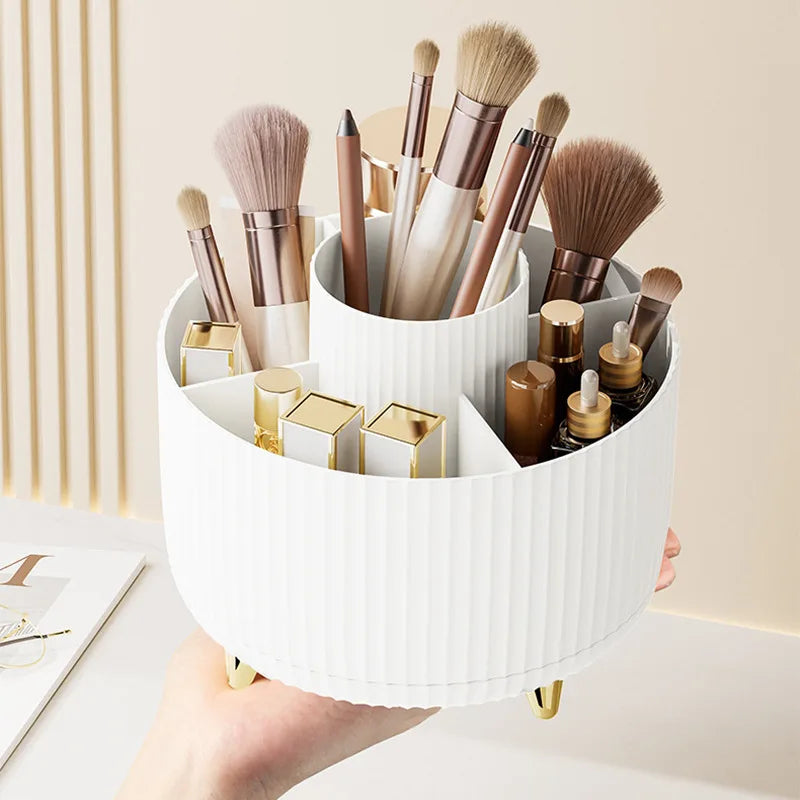 360 Rotating Makeup Desktop Cosmetic Storage Box Organizer Large - Sally Makeup Accessories