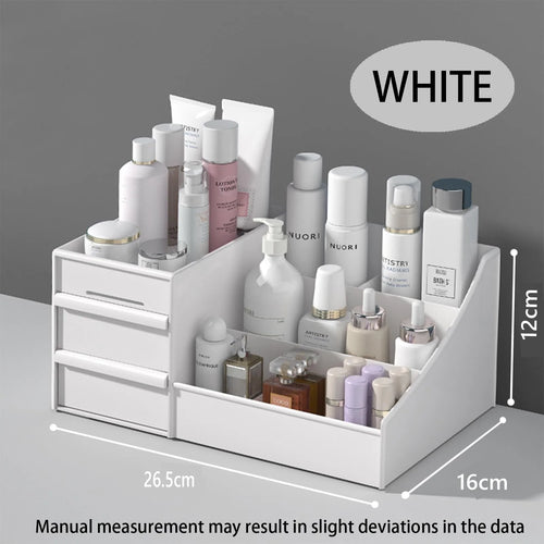 Cosmetic Display Case Desk Storage Box with Clear Drawers Large - Sally Makeup Accessories
