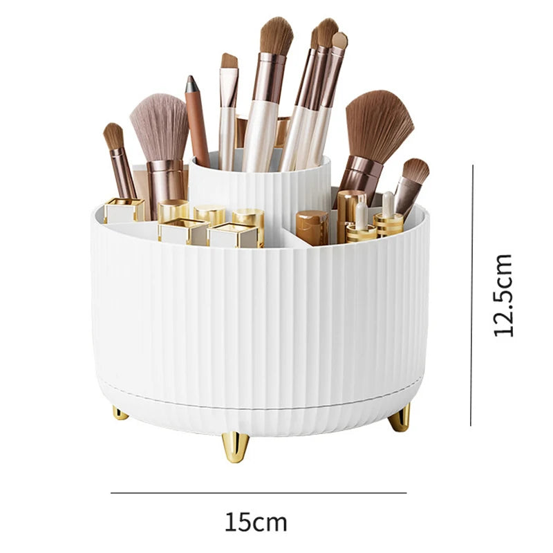 360 Rotating Makeup Desktop Cosmetic Storage Box Organizer Large - Sally Makeup Accessories