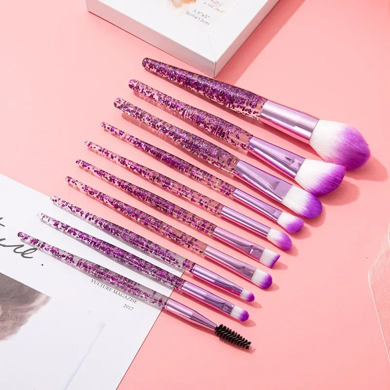 Christmas gifts 10PCS Makeup Brush Set Professional Super soft detail - Sally Makeup Accessories