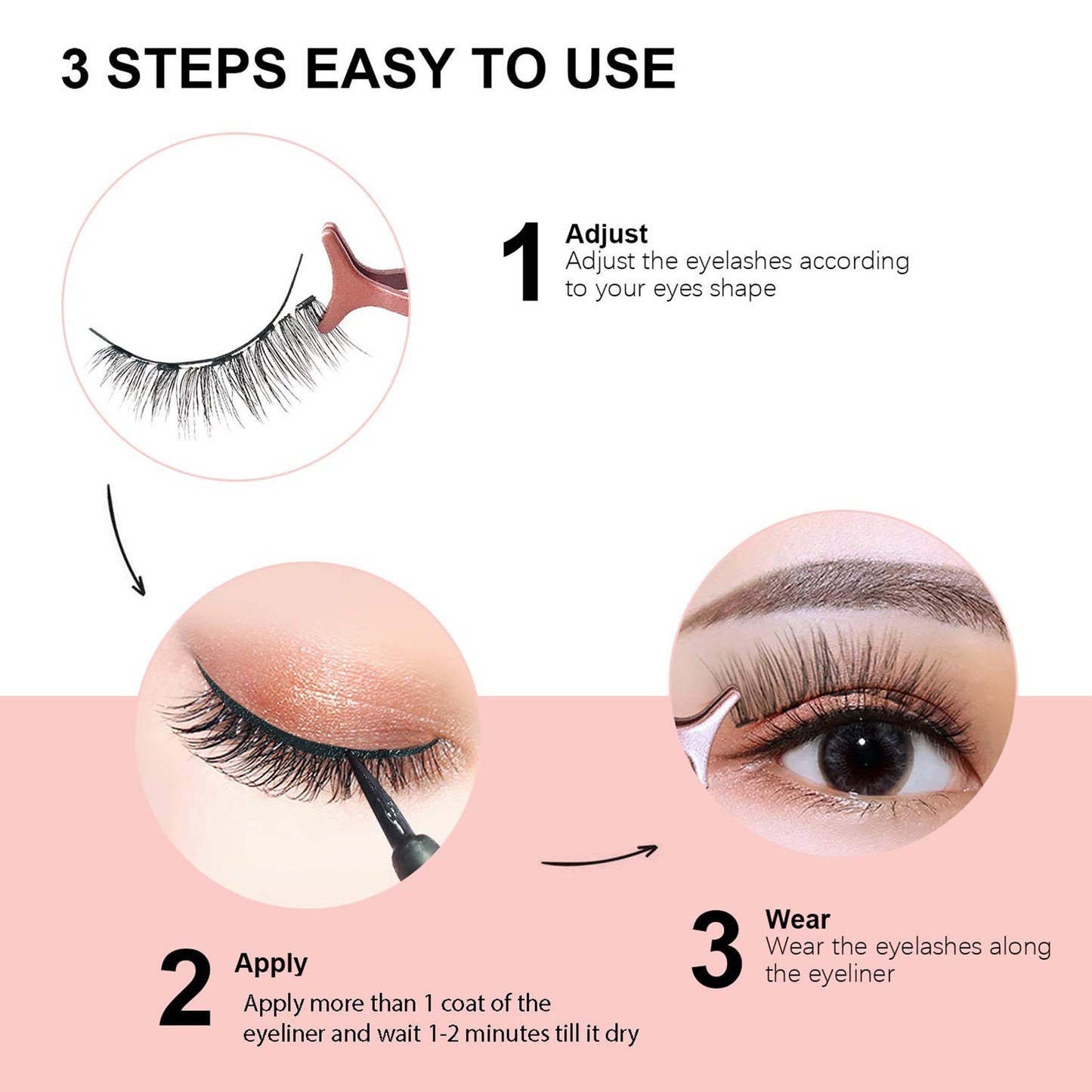 10 Piece Mixed 3D Multi-layer Magnetic False Eyelashes Set with - Sally Makeup Accessories