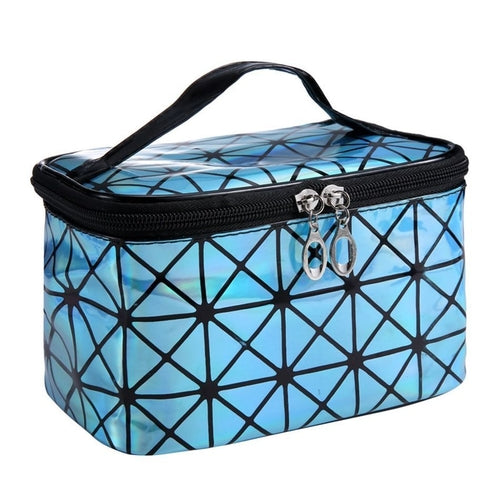3D Holographic Cosmetic Bag | Iridescent Travel Makeup Organizer - Sally Makeup Accessories 