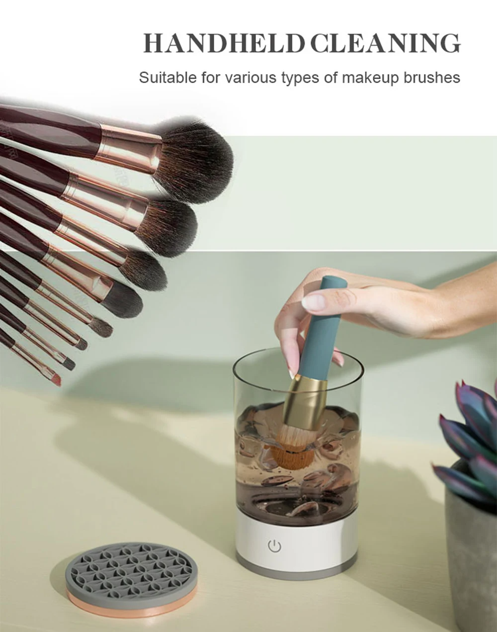 Automatic Brush Cleaner Electric Makeup Brush Cleaning Machine Fast - Sally Makeup Accessories 