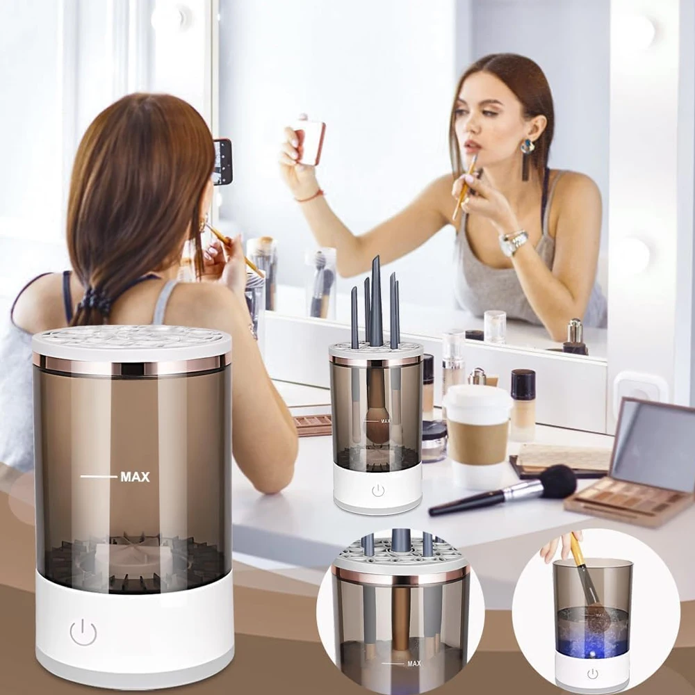 Automatic Brush Cleaner Electric Makeup Brush Cleaning Machine Fast - Sally Makeup Accessories 
