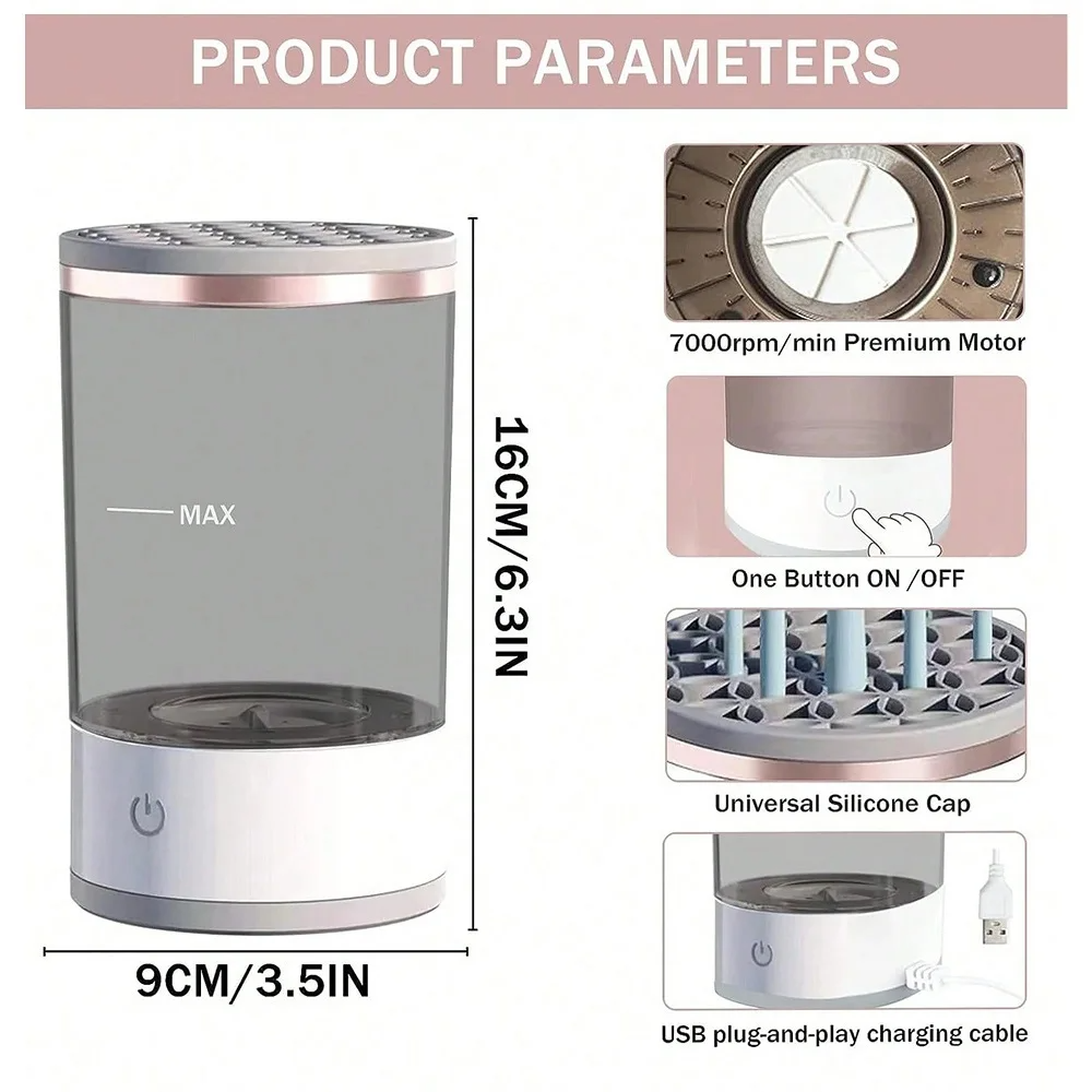 Automatic Brush Cleaner Electric Makeup Brush Cleaning Machine Fast - Sally Makeup Accessories 