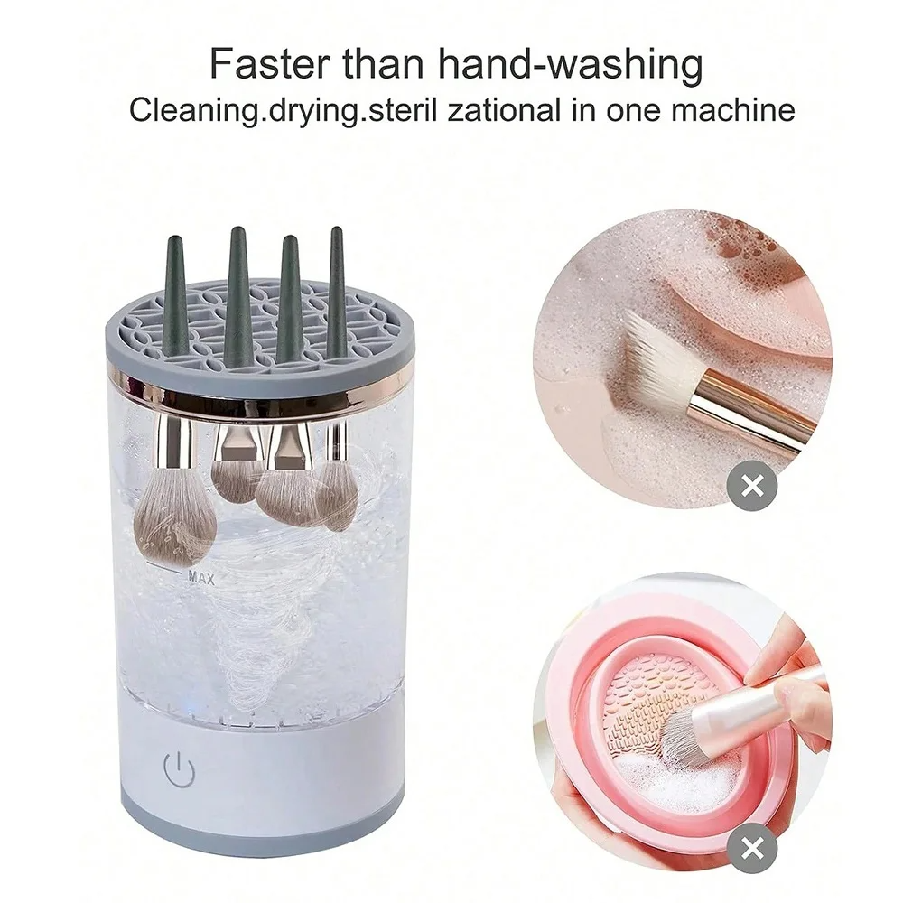 Automatic Brush Cleaner Electric Makeup Brush Cleaning Machine Fast - Sally Makeup Accessories 