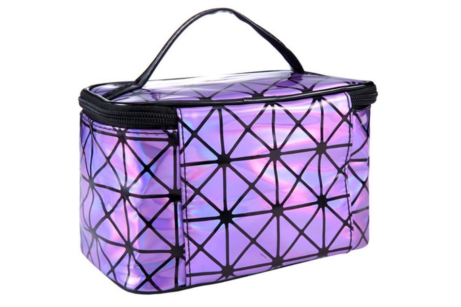 3D Holographic Cosmetic Bag | Iridescent Travel Makeup Organizer - Sally Makeup Accessories 