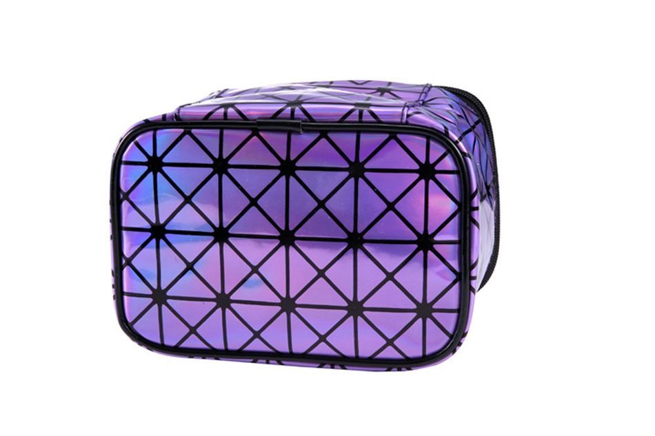 3D Holographic Cosmetic Bag | Iridescent Travel Makeup Organizer - Sally Makeup Accessories 