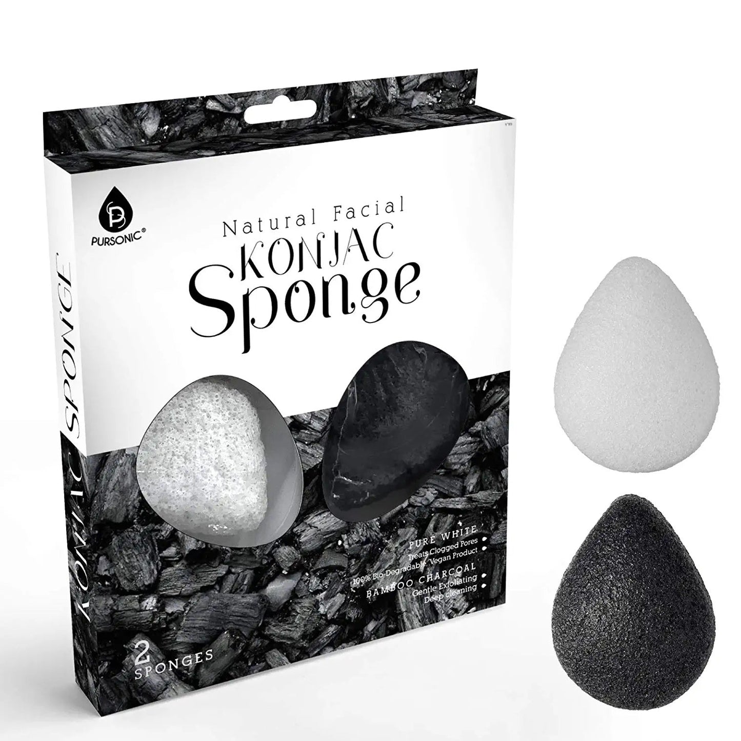 Natural Facial Konjac Sponge Duo Set - Sally Makeup Accessories 