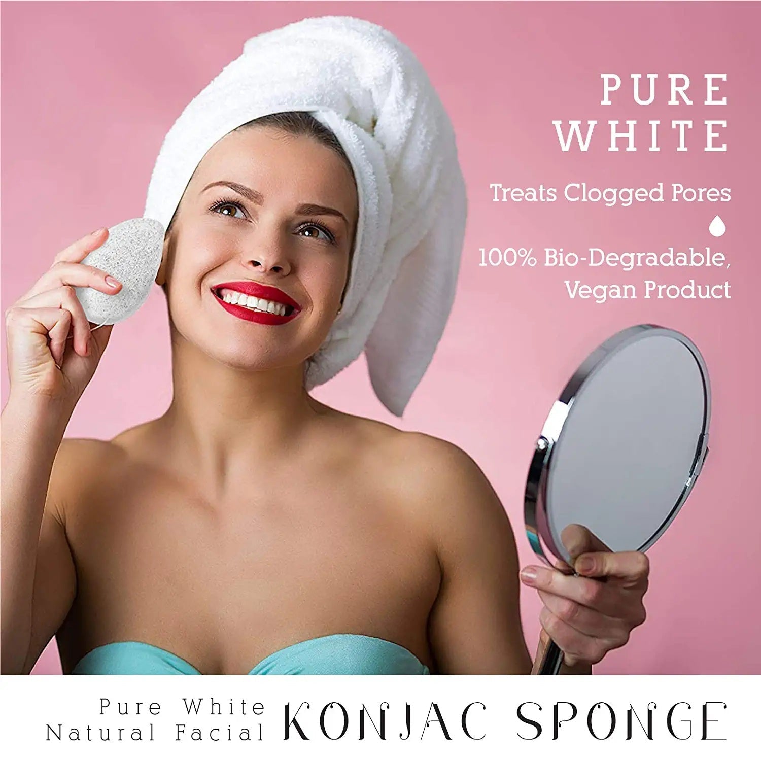 Natural Facial Konjac Sponge Duo Set - Sally Makeup Accessories 