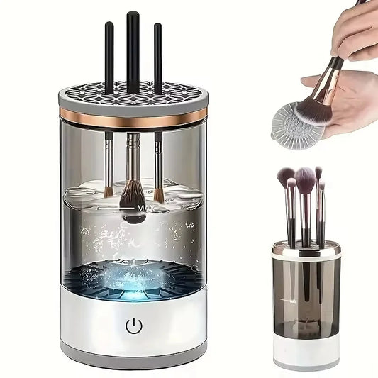 3 In 1 Electric Makeup Brush Cleaner USB Plug Portable Eyeshadow - Sally Makeup Accessories 