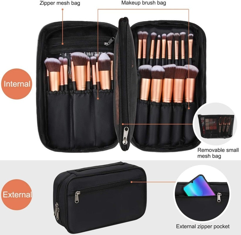 Travel Makeup Bag – Professional Beauty Case & Toiletry Organizer - Sally Makeup Accessories 