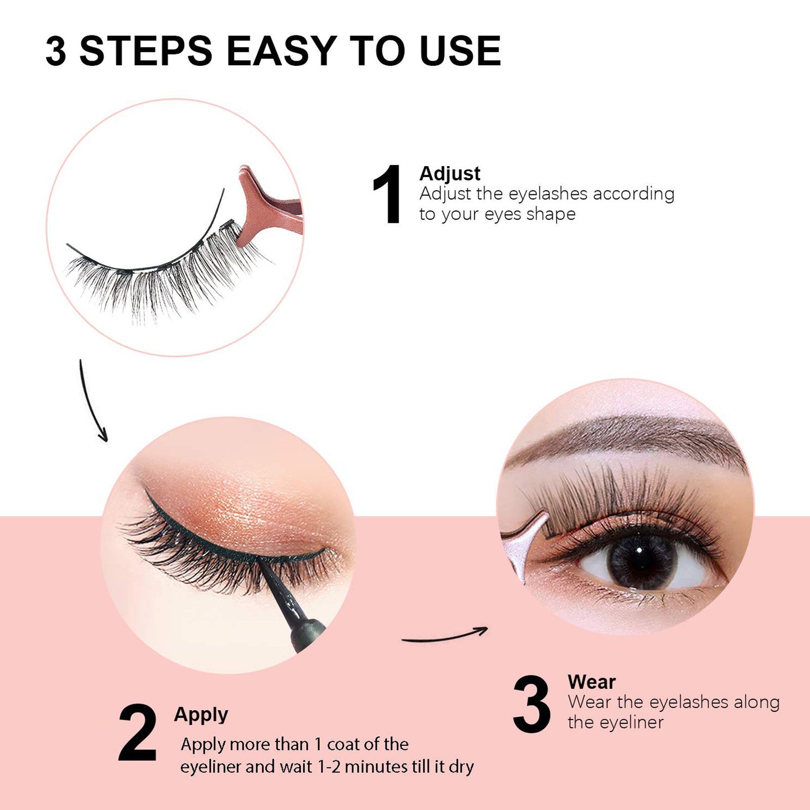 10 Piece Mixed 3D Multi-layer Magnetic False Eyelashes Set with - Sally Makeup Accessories 